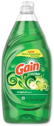 Gain Dishwashing Liquid, Gain Original, 38 Oz Bottle, 8/carton