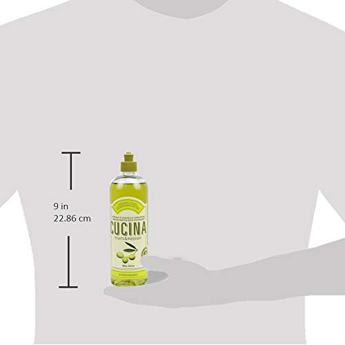 Cucina Fruits & Passion Concentrated Dish Soap, Coriander & Olive Tree, Olive Oil Enriched Liquid Dishwashing Detergent, Vegan & Biodegradable Formula, Refillable Recyclable Bottle,16.9 fl oz (500 ml)