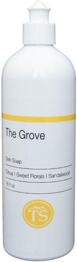 Topanga Scents The Grove Dish Soap, 16oz | Citrus, Sweet Florals & Sandalwood, Plant-Based Cleaner, Eco-Conscious, Non-Toxic, Gentle on Skin