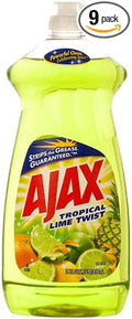 New 316951 Ajax Dish Liquid 28 Oz Lime (9-Pack) Dish Liquid Cheap Wholesale Discount Bulk Cleaning Dish Liquid Black