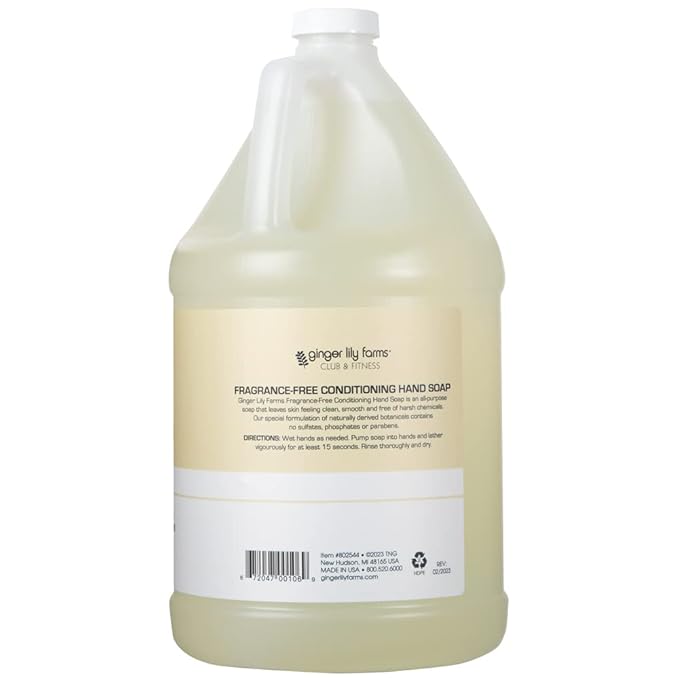 Ginger Lily Farms Botanicals Plant-Based Liquid Dish Soap, Concentrated Formula & Club & Fitness Conditioning Liquid Hand Soap Refill, 100% Vegan & Cruelty-Free