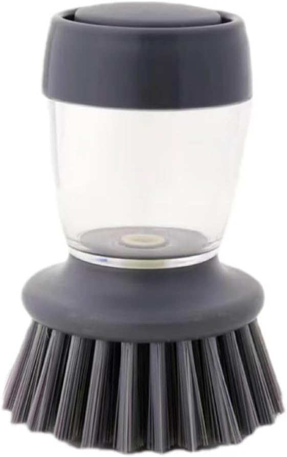 Dishwashing Brush with Soap Dispenser. Multi Functional Press Type Dishwashing Brush.for Dishwashers and Pans.Kitchen Detergent Dishwashing Brush.Very Durable.