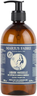 Marius Fabre Dishwashing Soap Liquid Marseille Soap Fragrance Free Hypoallergenic Plant-Based Cleaning Flakes in a Bottle Dish Soap from France 1-Bottle 500ml