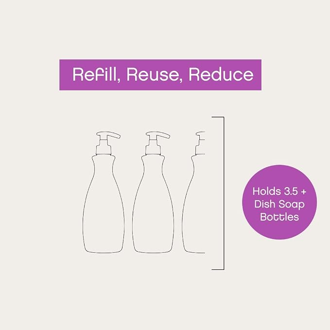 AspenClean Dish Soap & Refill | Lavender & Lemongrass | 64 fl oz | EWG Verified | Liquid Dishwashing Detergent | Non-Toxic | 100% Natural | Refills Over 3.5 Standard Bottles