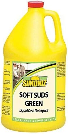 Simoniz Soft Suds Green Liquid Soap for Hand Dishwashing, 1 Gal.
