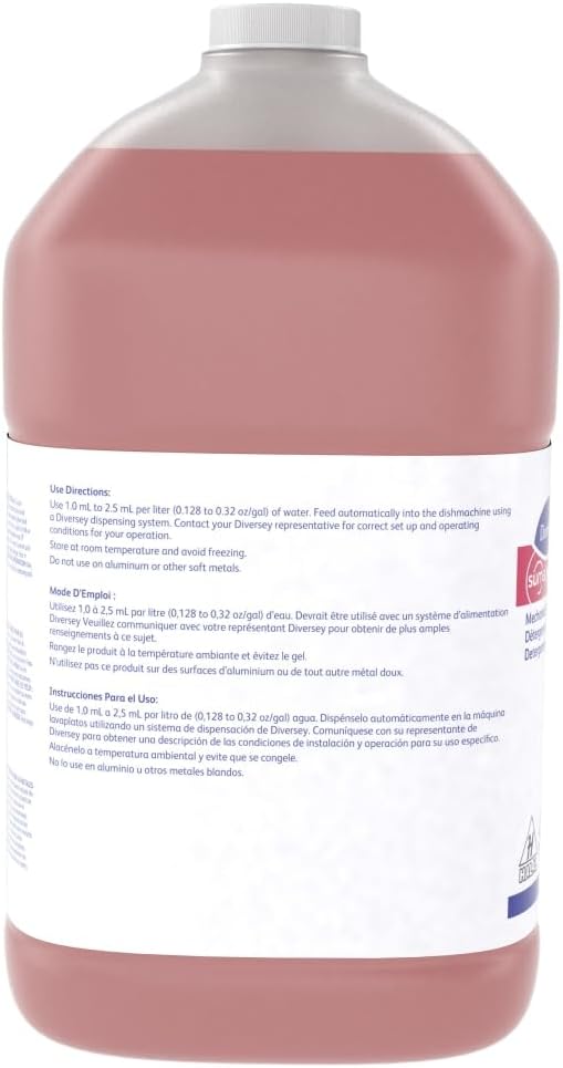 Diversey Suma Nova L6 Dish Detergent, 1 Gallon, 4 Pack | Hard Water Cleaning, Grease Removal, Scale Control, Dishmachine Use, Concentrated