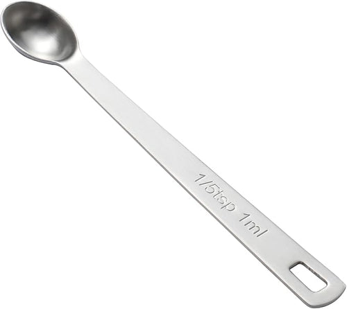 1PCS 1/5 Teaspoon Single Tiny Measuring Spoon, Small Individual Stainless Steel by BERYLER