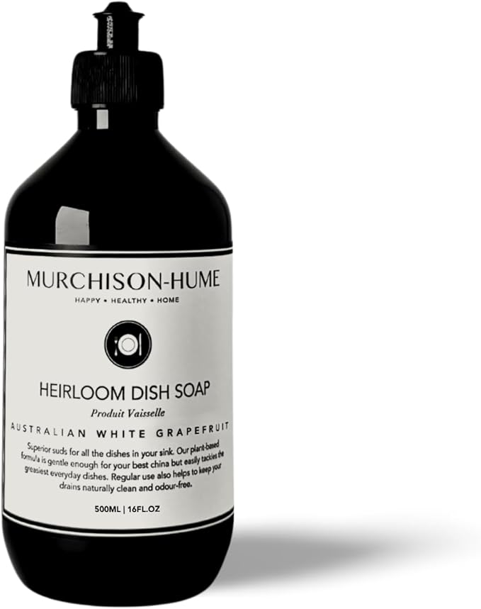 Murchison-Hume Heirloom Dish Soap | Plant-Based Dishwashing Liquid | Tough on Grease | Gentle on Hands & Sensitive Skin | Non-Toxic | Safe for Fine China | Australian White Grapefruit | 16 fl oz