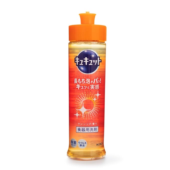 Kao, Cucuti Fruit and Vegetable Dishwashing Detergent Orange Scent, 8.12 Fl Oz