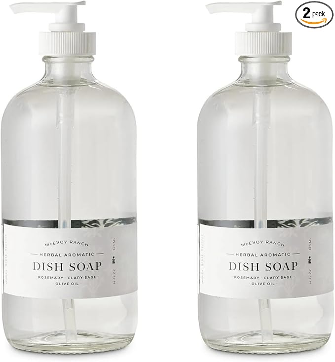 McEvoy Ranch Herb Garden Dish Soap 16 FL OZ (2-pack) by ODE Olive Oil Beauty