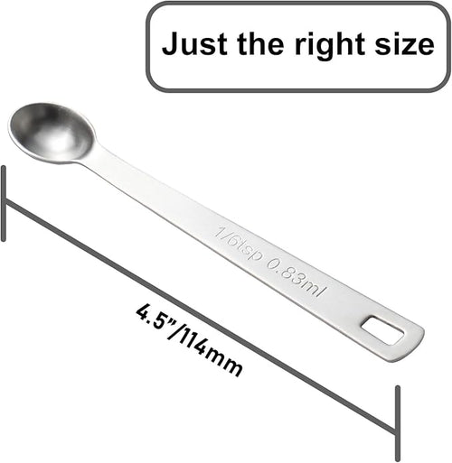 2PCS 1/6 Teaspoon Single Tiny Measuring Spoon, Small Individual Stainless Steel - Image 2