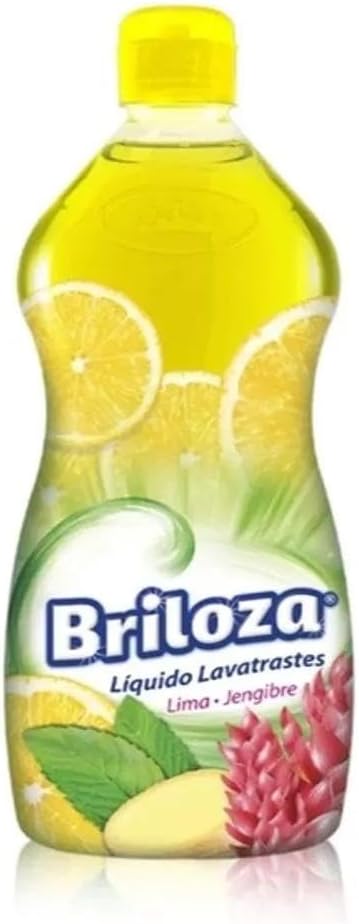 LA CORONA Briloza Liquid Dish Soap, Lime and Ginger Scent, 730ml, 3 Pack