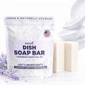 KELEBS 2 Dish Soap Bars | Lavender Essential Oil Formula | Natural & Organic Ingredients | Gentle on Hands | For Plant-Based Kitchens & Light Dishwashing | Biodegradable | No Overpour | Value Pack