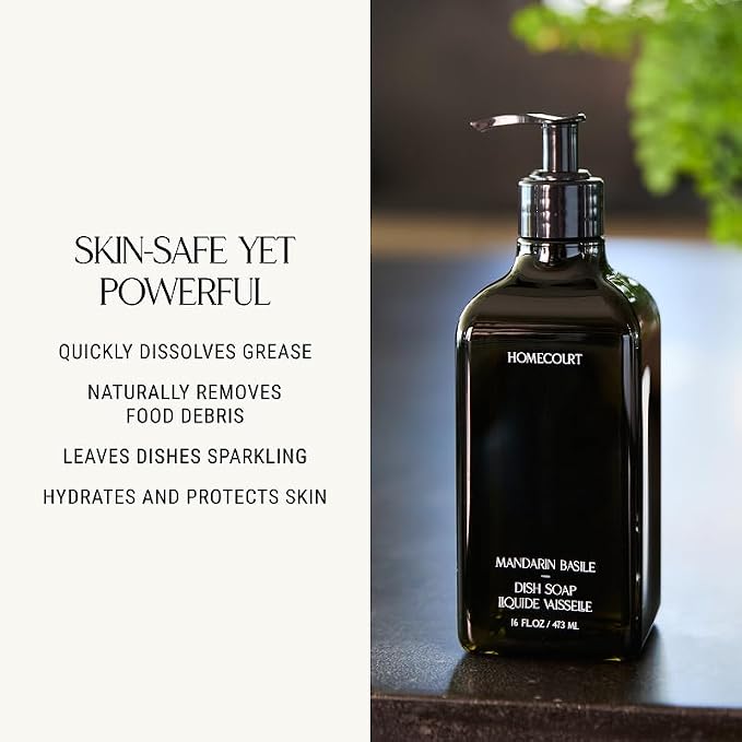 Homecourt by Courteney Cox Dish Soap, Neroli Leaf, 16 fl oz | Dishwashing Liquid with Clean Ingredients, Non-Toxic & Skin-Safe, Safe for People & Pets