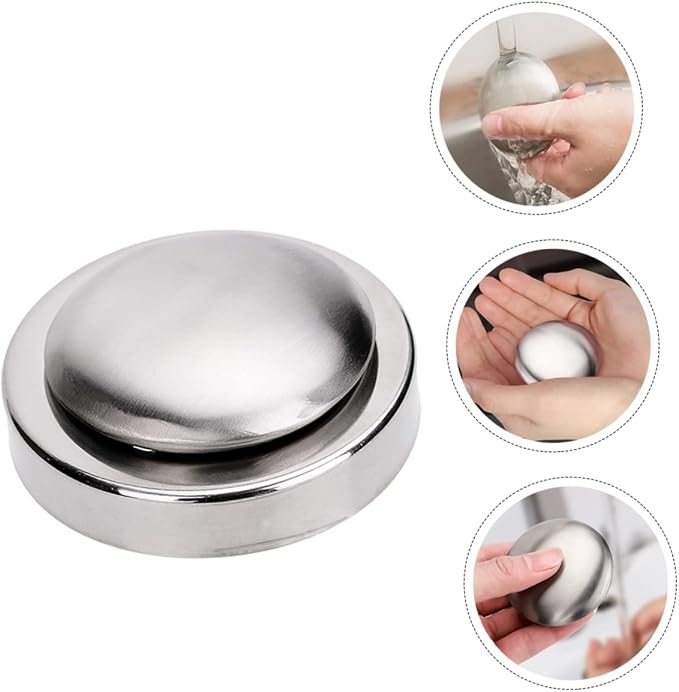 WOONEKY 1set Metallic Soap for Steel Odor Stainless Steel Fridge Soap Odor Removing Dishwasher Safe