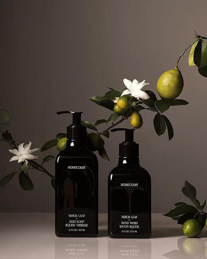Homecourt Kitchen Duo, Powerful Dish Soap & Gentle Cleansing Hand Wash, Clean Formula, Non-Toxic & Skin-Safe, Neroli Leaf (2 Products)