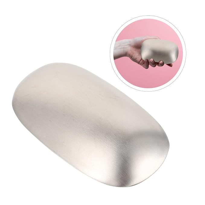 1pc Stainless Steel Odor Remover Soap Bar Kitchen Tool for Eliminating Garlic Fish and Onion Scents Durable and Dishwasher Safe Silver Soap for Cooking Odor Absorption