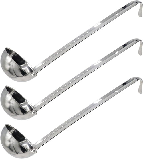 3 Pcs 3 oz Stainless Steel Soup Ladle Set, Long Handle Serving Spoons by Joyangy