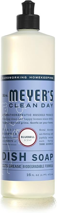Mrs. Meyer's Liquid Dish Soap Bluebell, 16 FL OZ (Pack of 1)