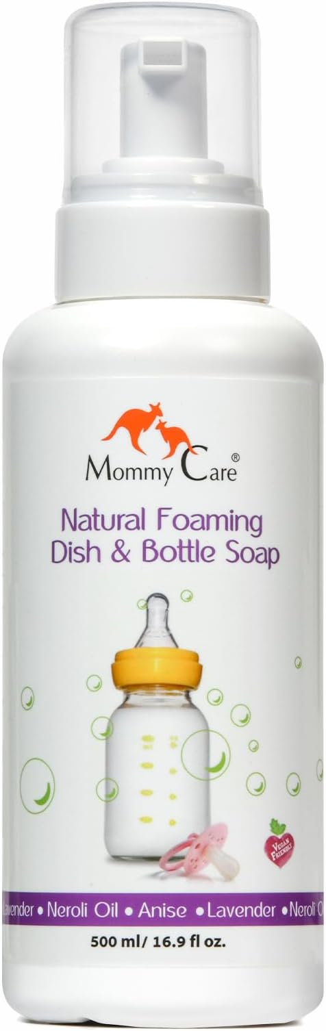 Mommy Care dish soap and natural foaming bottles, pump bottle, milk remover,16.9 fl (Lavender)