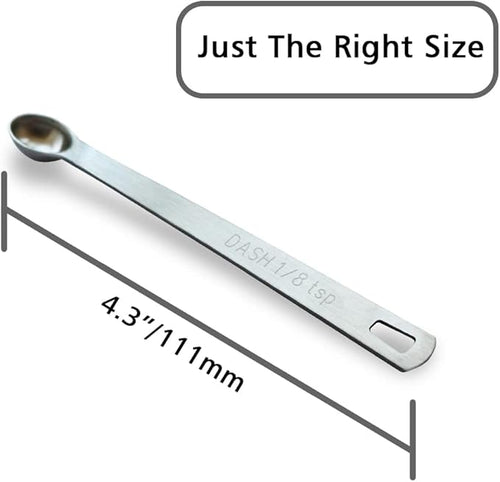 3PCS 1/8 Teaspoon Single Tiny Measuring Spoon, Small Individual Stainless Steel - Image 2