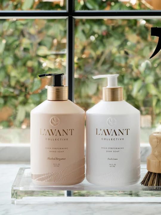 Plant-Based Dish Soap and Hand Soap Set, 16 oz Glass Bottles, Bergamot | Plant-based dish and hand soaps, refillable 16 oz glass bottles, rich lather, essential oils, Blushed Bergamot fragrance