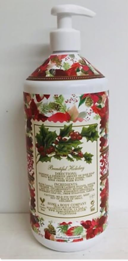 Holiday Holly Berry Liquid Dish Soap – 32 fl oz, Powerful Grease-Fighting Formula with Fresh Fruity Scent and Gentle Hand Care