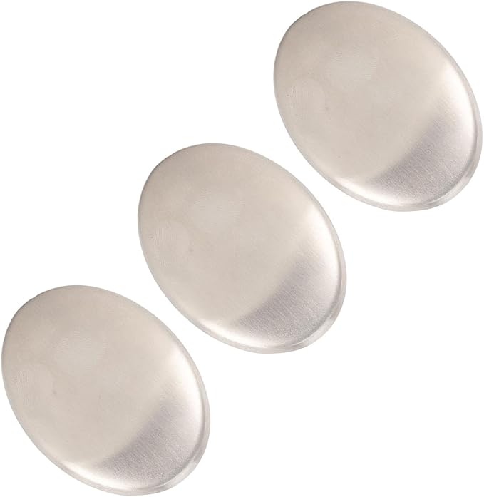 Stainless Steel Soap, Premium Odor Eliminator Bar for Kitchen & Outdoor Use 304 Grade Dishwasher Safe Hand Wash 3 Pack