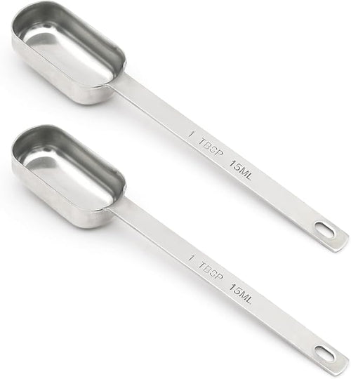 2PCS 1tbsp Single Measuring Spoon, Stainless Steel Long Handle Individual by BERYLER