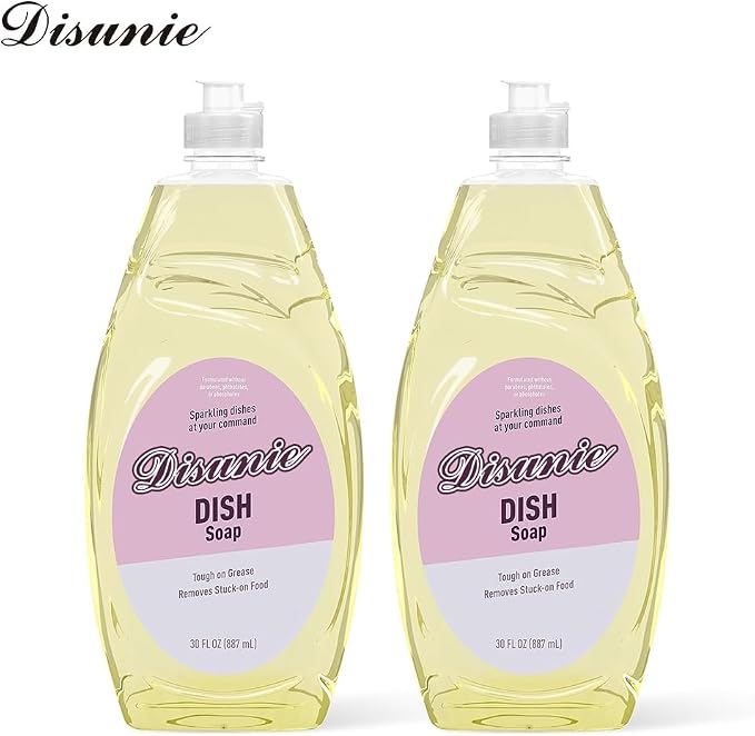 Powerful Degreasing Dish Soap – Eco-Friendly Formula, Cuts Through Grease & Grime, Safe for All Dish Types, Fresh Lemon Scent, 30oz