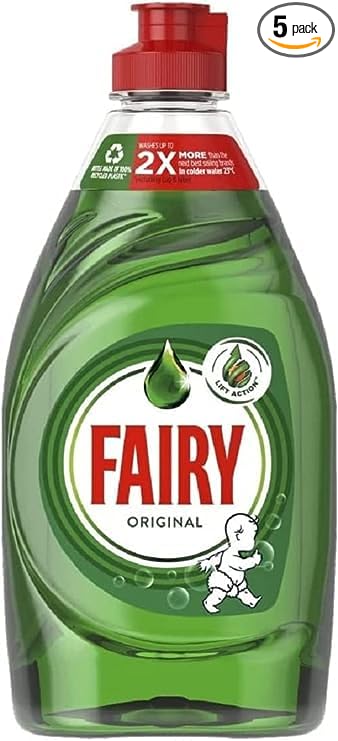 Fairy Clean and Fresh Original Washing Up Liquid 320 ml Each (Pack of 5)