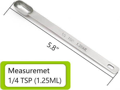 1PCS 1/4tsp Single Measuring Spoon, Stainless Steel Long Handle Individual - Image 2