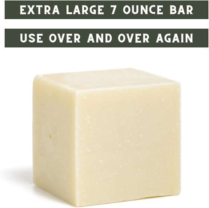 Natural Solid Dish Soap Bar, Concentrated Eco-Friendly Dishwashing Detergent, Extra Large Cube, Vegan, Hand-Made In The USA, No Plastic, No Artificial Fragrances or Colors