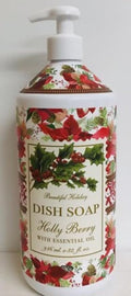 Holiday Holly Berry Liquid Dish Soap – 32 fl oz, Powerful Grease-Fighting Formula with Fresh Fruity Scent and Gentle Hand Care