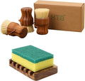 Teak Soap Dish & Dish Scrub Brush by HTB