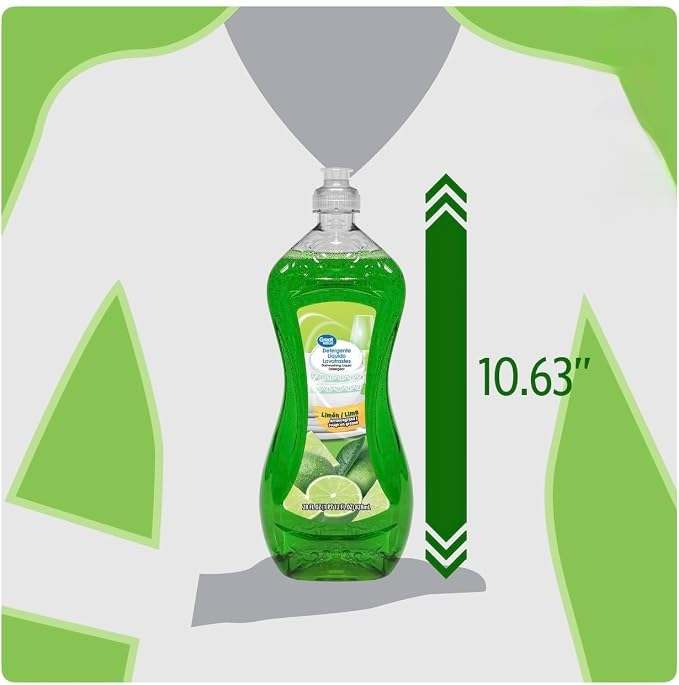 Dish Washing Liquid Detergent, Limon/Lime Scent, 28 fl oz
