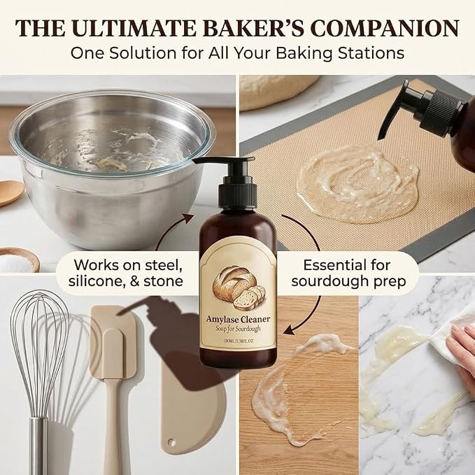 Dough Dissolve Soap for Sourdough, Dough Dissolve - Doughs Dissolves Soap, Sourdough Cleaner, Reduces The Need for Scrubbing and Soaking, for Kitchen of Bowls, Pots, Utensils (2 pcs)