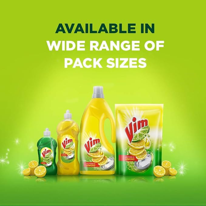 Vim Dishwash Gel, Lemon, 1.8 L
