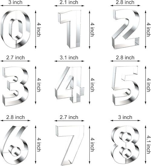 4 Inch Number Cookie Cutter Set - Image 2