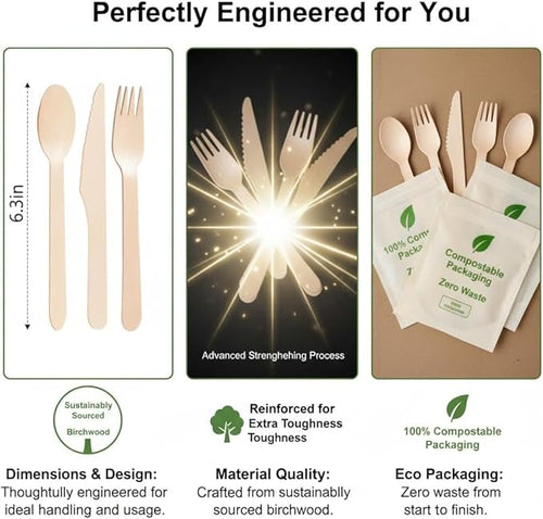 150Pack Compostable Spoons - Image 2