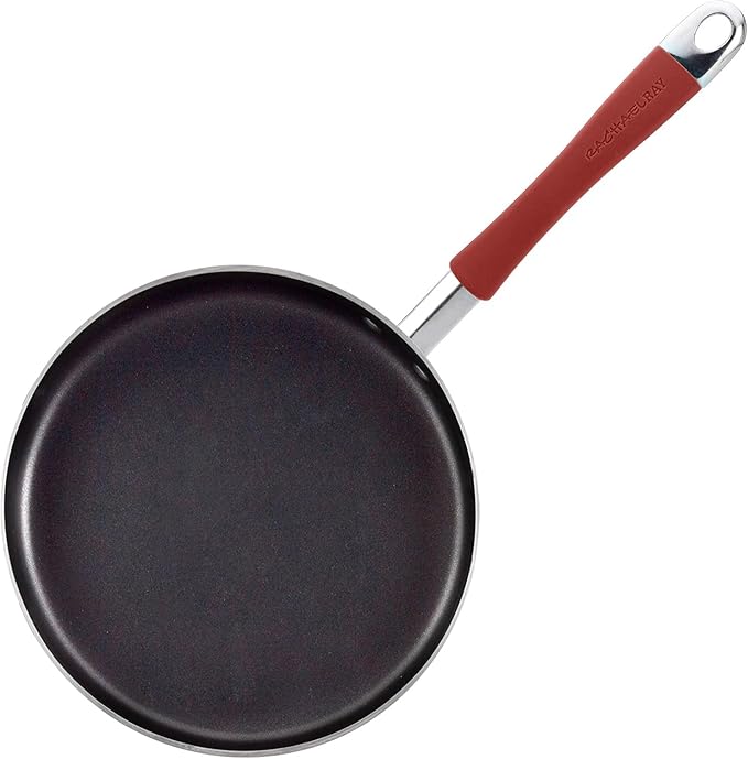 Rachael Ray Cucina Nonstick Cookware Pots and Pans Set, 12 Piece, Cranberry Red - Image 11