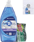 Dawn Professional Manual Pot & Pan Commercial Dish Soap, Original, 38 Fl Oz bundled with Heavy Duty Scotch Brite Sponge