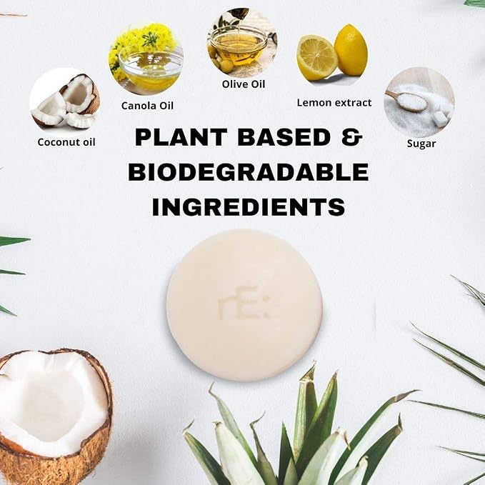 rE: REKURATOR Dishwashing Soap with Loofah Holder – Eco-Friendly, Gentle, Plant-Based Dish Bar , No Artificial Dyes or Fragrance (Unscented) , 5.1 oz