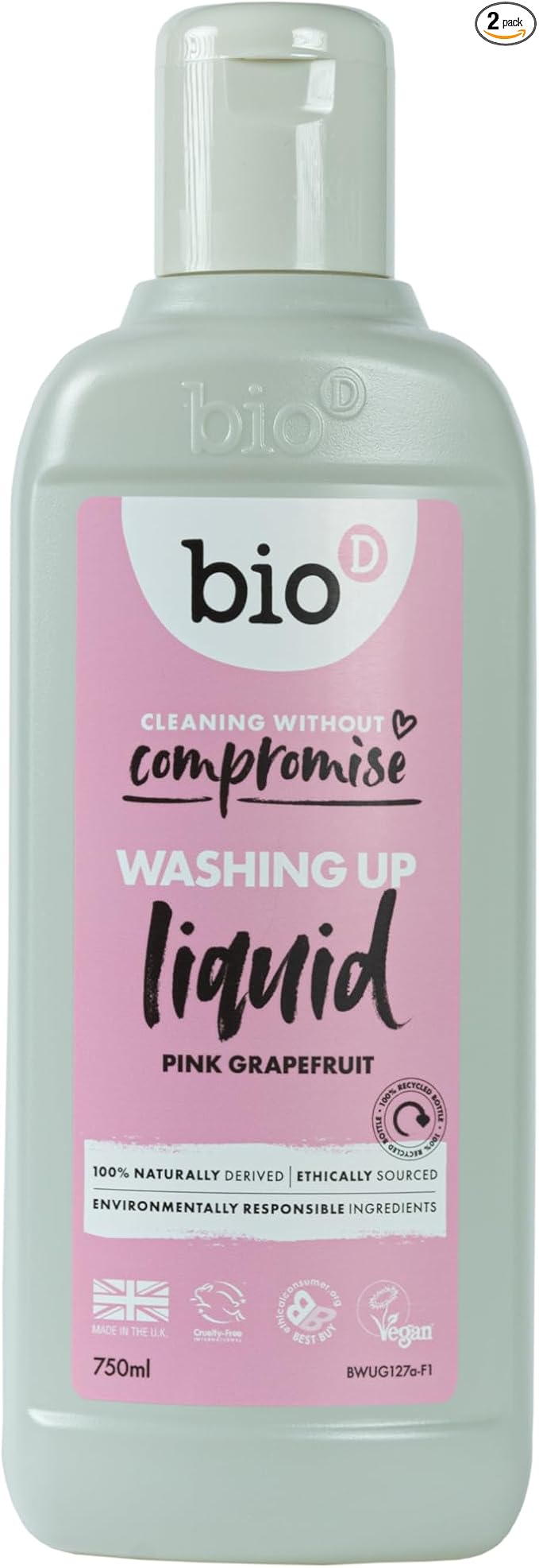 Bio D | Washing Up Liquid | 2 x 750ml