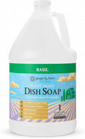 Ginger Lily Farms Botanicals Plant-Based Liquid Dish Soap, Concentrated Formula with Max Grease Cleaning Power, Cruelty-Free, Basil Scent, 1 Gallon Refill (128 Fl. Oz.)