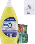 Dawn Professional Manual Pot & Pan Commercial Dish Soap, Lemon Scent, 38 Fl Oz bundled with Heavy Duty Scotch Brite Sponge