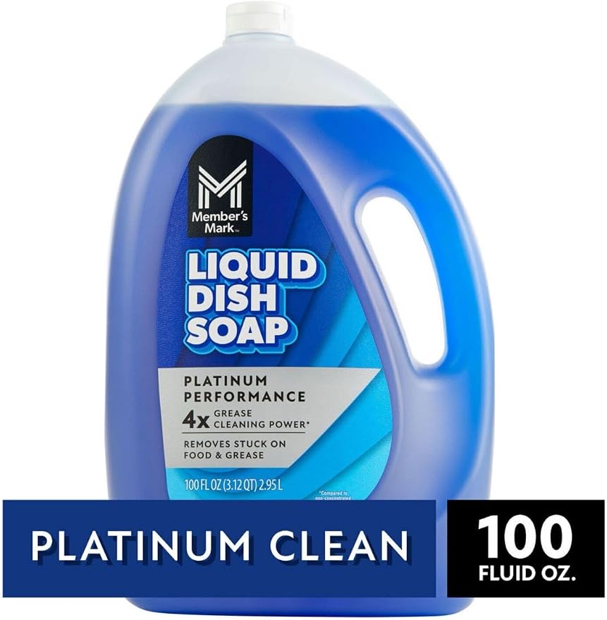 Member Marks Platinum Performance Liquid Dish Soap,Fresh Clean,100 fl.oz Pack-1
