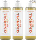 THE CLEAN PEOPLE Liquid Dish Soap - Clean, Simple Ingredients - Extra Scrubbing Power (Citrus Clove Scent) 12 fl. oz (3 Pack)