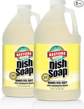 Restore Naturals Non Toxic Liquid Dish Soap - 64 Fl Oz - Plant Based | Biodegradable | Gentle Formula | Cruelty Free | Made in the USA - 2 Pack