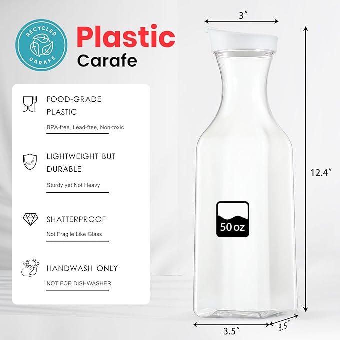 Plastic 50 Oz Water Carafe - Image 2